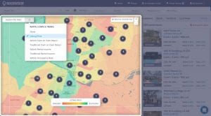 location for multi family real estate investments: find the best neighborhood with a heatmap