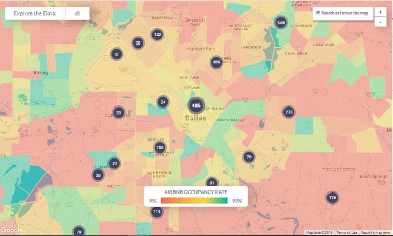 Airbnb Rentals: Finding Income Properties in 2020 with a Heatmap by Airbnb Occupancy Rate