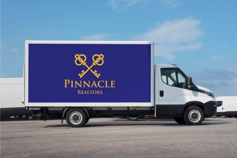 a moving truck is a great way to promote your real estate brand
