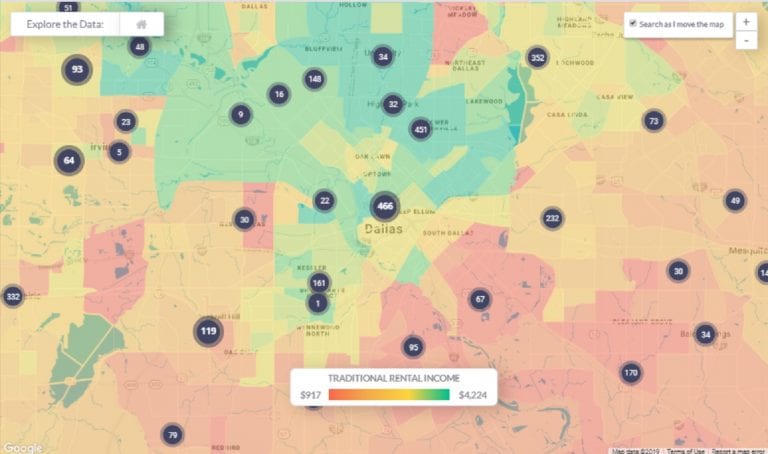 Is Rental Property a Good Investment for 2020 Dallas Real Estate Market Neighborhood Analysis Heatmap