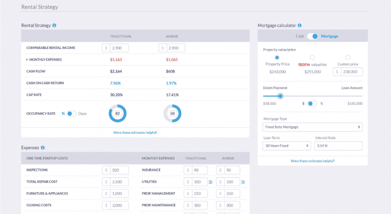 invest in Airbnb property calculator