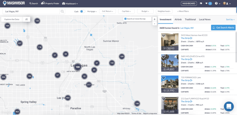 Las Vegas real estate for sale map