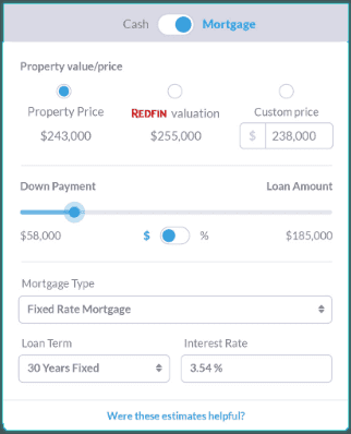 cash on cash return calculator - mortgage