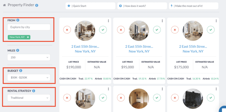 NYC real estate market - property finder