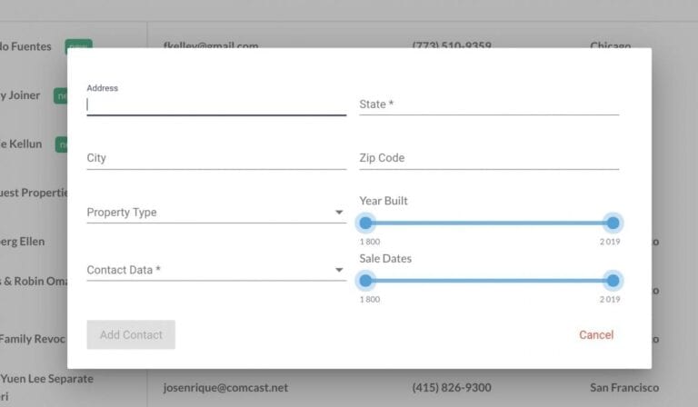 filters to find homeowner leads