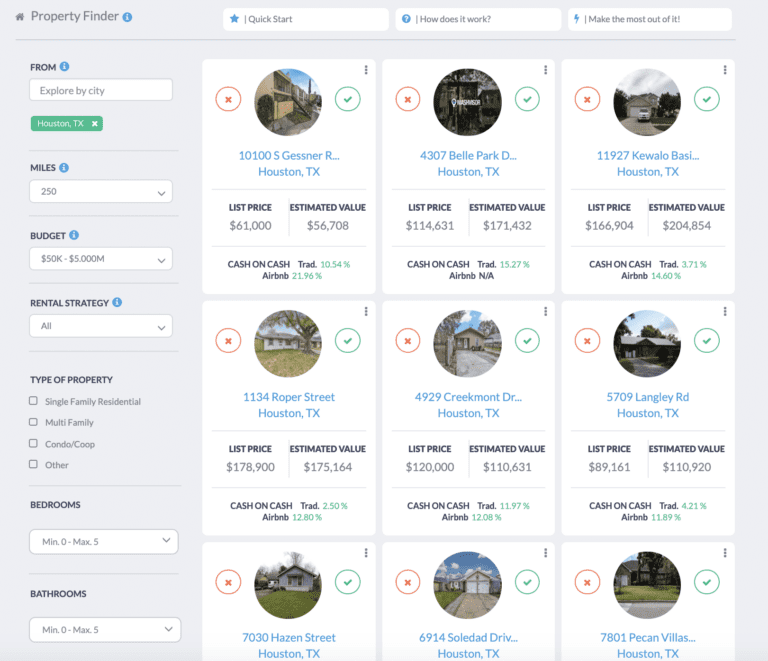 a property finder for buying Airbnb property