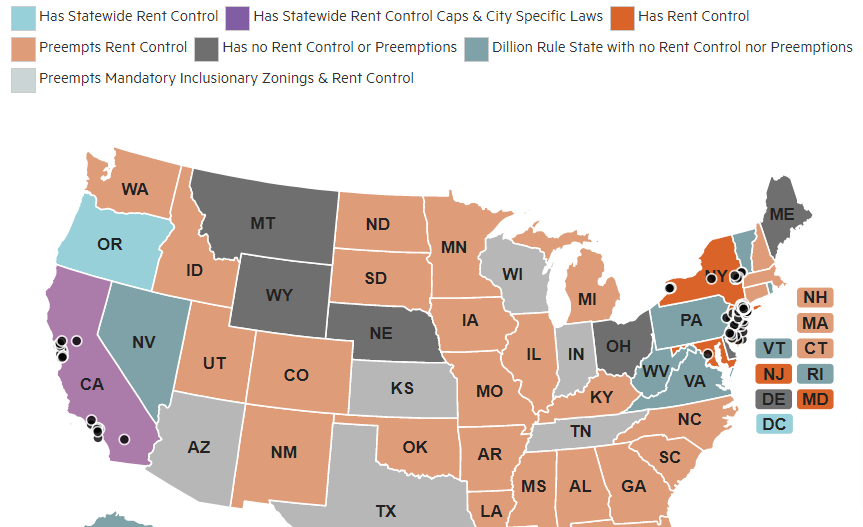 2022 Real Estate Market Forecast: NMHC Rent control laws by state