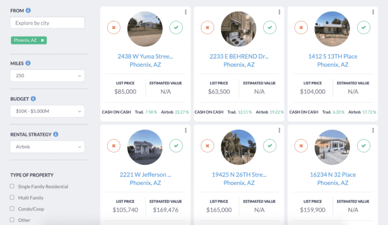 Use the property finder as part of your Airbnb rental market analysis