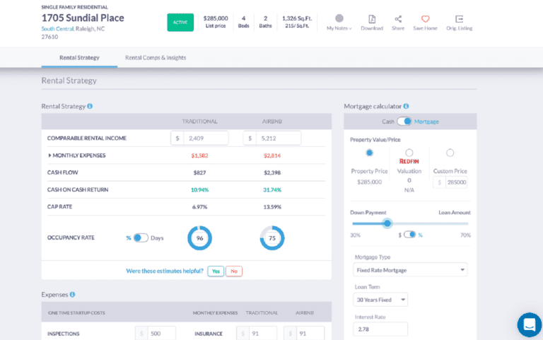 Use the investment property calculator