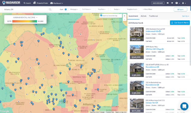 Use the heatmap to access Airbnb statistics 