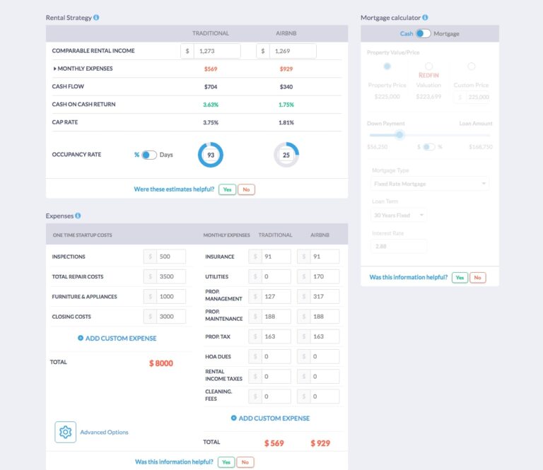 AirDNA Airbnb Calculator vs Mashvisor Investment Property Calculator