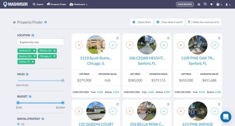 PropStream Software vs Mashvisor Property Finder