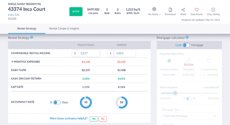 Rental Property for Sale - Mashvisor's Rental Property Calculator