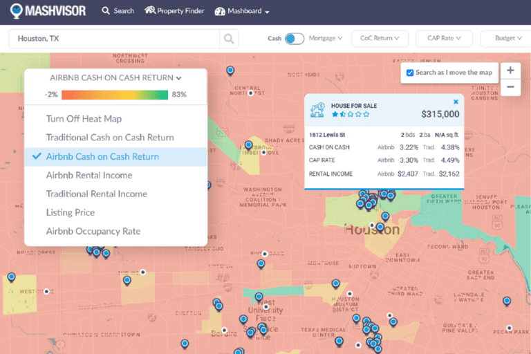 Roofstock Review - Mashvisor's Real Estate Heatmap