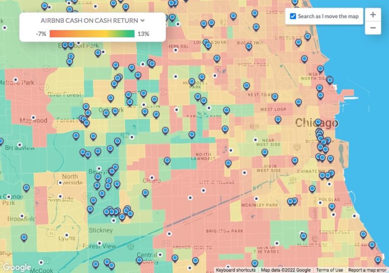 Choose a Long Term Airbnb Rental in the Right Area - Heatmap