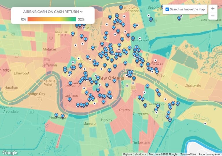 Airbnb App: Mashvisor Heatmap