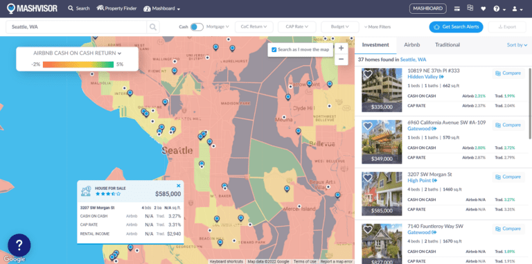 Best Real Estate App- Mashvisor's Real Estate Heatmap