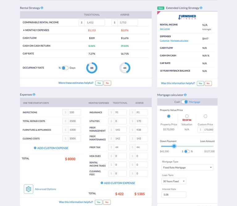 Credit Score Ranges: Mashvisor Mortgage Calculator