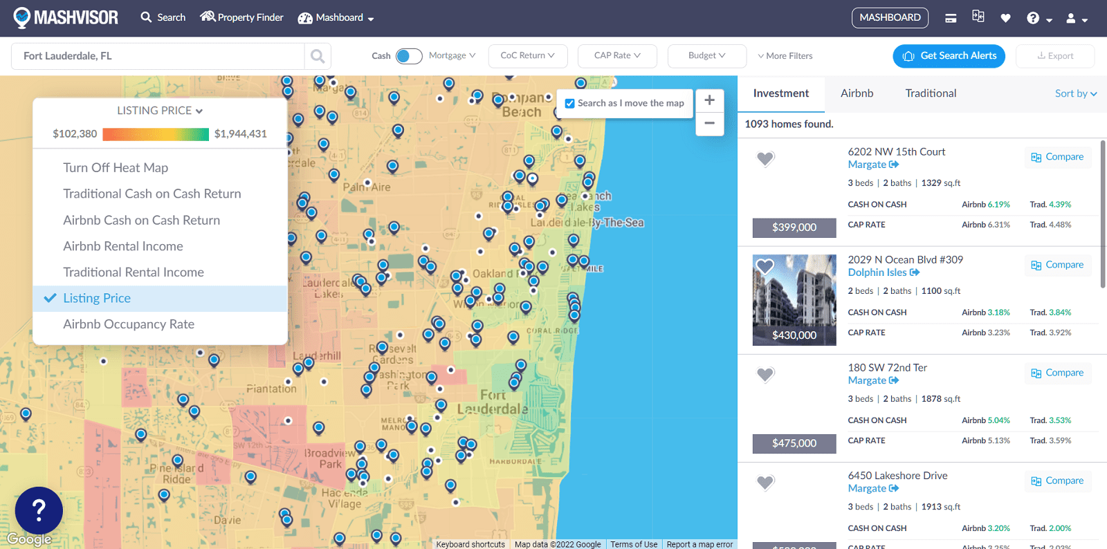 Property Lines - Mashvisor's Real Estate Heatmap