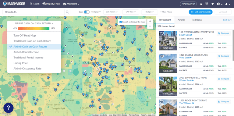 Real Estate Investing for Beginners - Mashvisor's Real Estate Heat Map