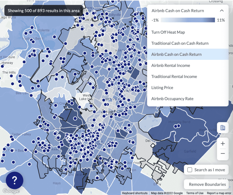 Vacation Rental Income Calculator: Find the Right Location With Mashvisor Heatmap