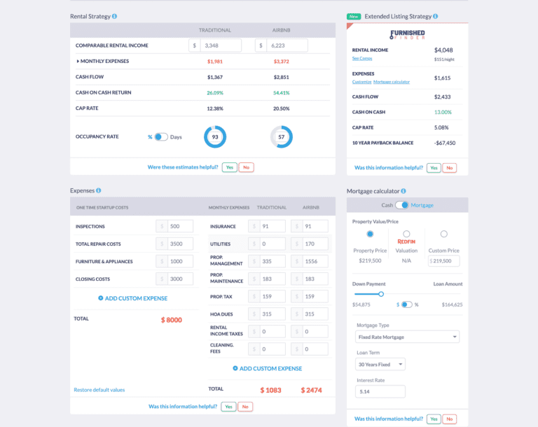 Mashvisor’s Short Term Rental Calculator vs. Excel