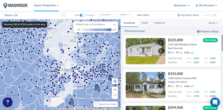 Real Estate Investment App - Mashvisor's Real Estate Heatmap