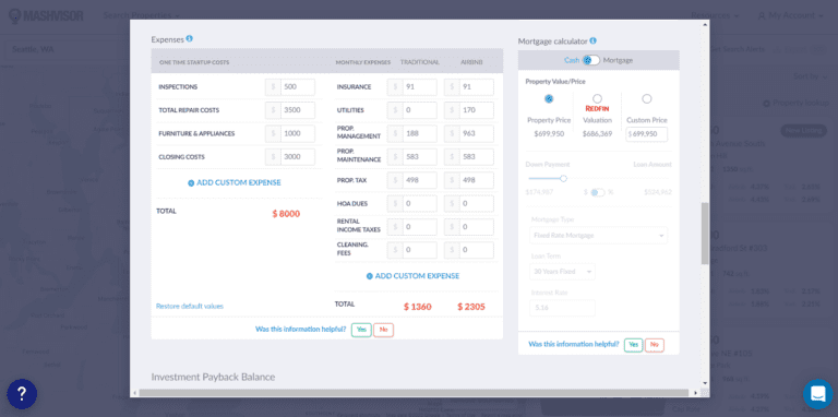 Real Estate Investment ROI Calculator - Mashvisor