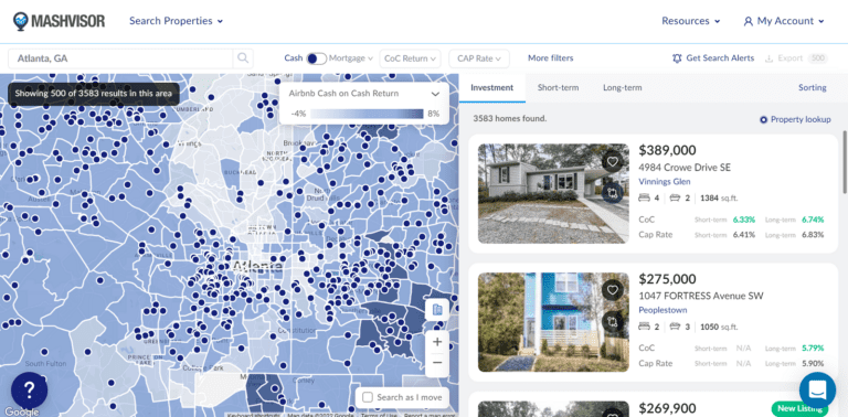 ListSource vs PropStream - Mashvisor's Real Estate Heatmap