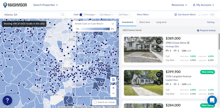 Rental Properties for Sale Near Me - Mashvisor's Real Estate Heatmap