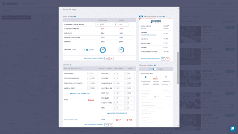 Rental Properties for Sale Near Me - Mashvisor's Rental Property Calculator