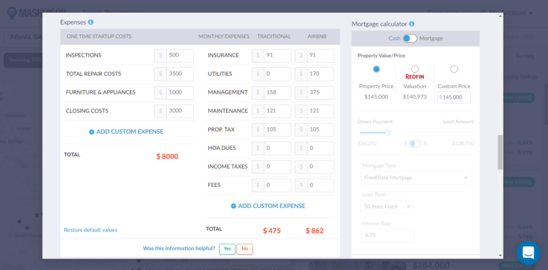 Rental Rate Calculation - Property Expenses