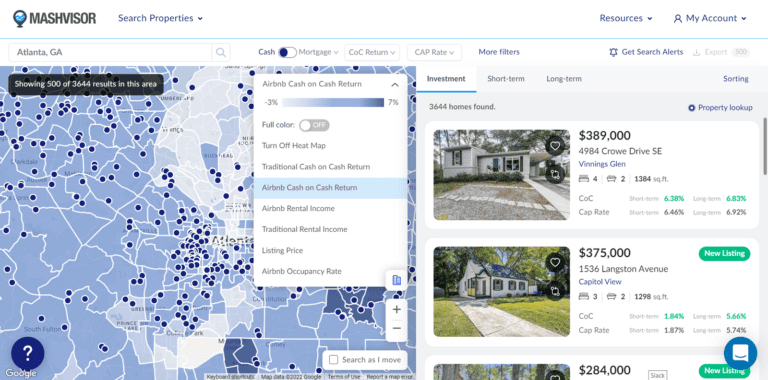 Vacation Rental Data - Real Estate Heatmap