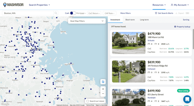 AllTheRooms Does Not Allow Investors to Search for Profitable Properties for Sale—But Mashvisor Does