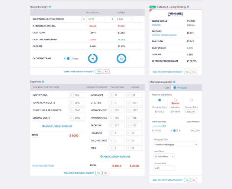 Airbnb Calculator Spreadsheet vs Mashvisor Provides Accurate Real Estate Data and Cost Estimates