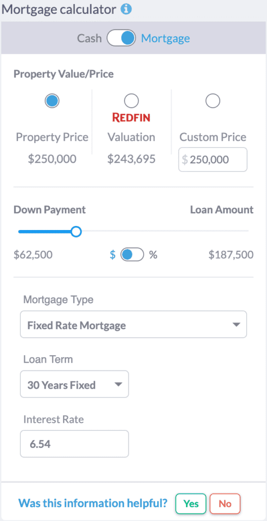 Real Estate Calculator: Financing