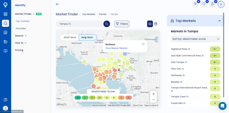 Long-Term Rental Properties - Mashvisor's Market Finder