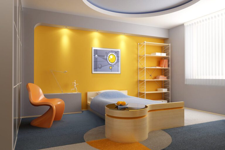 modern 3d interior of a children's room